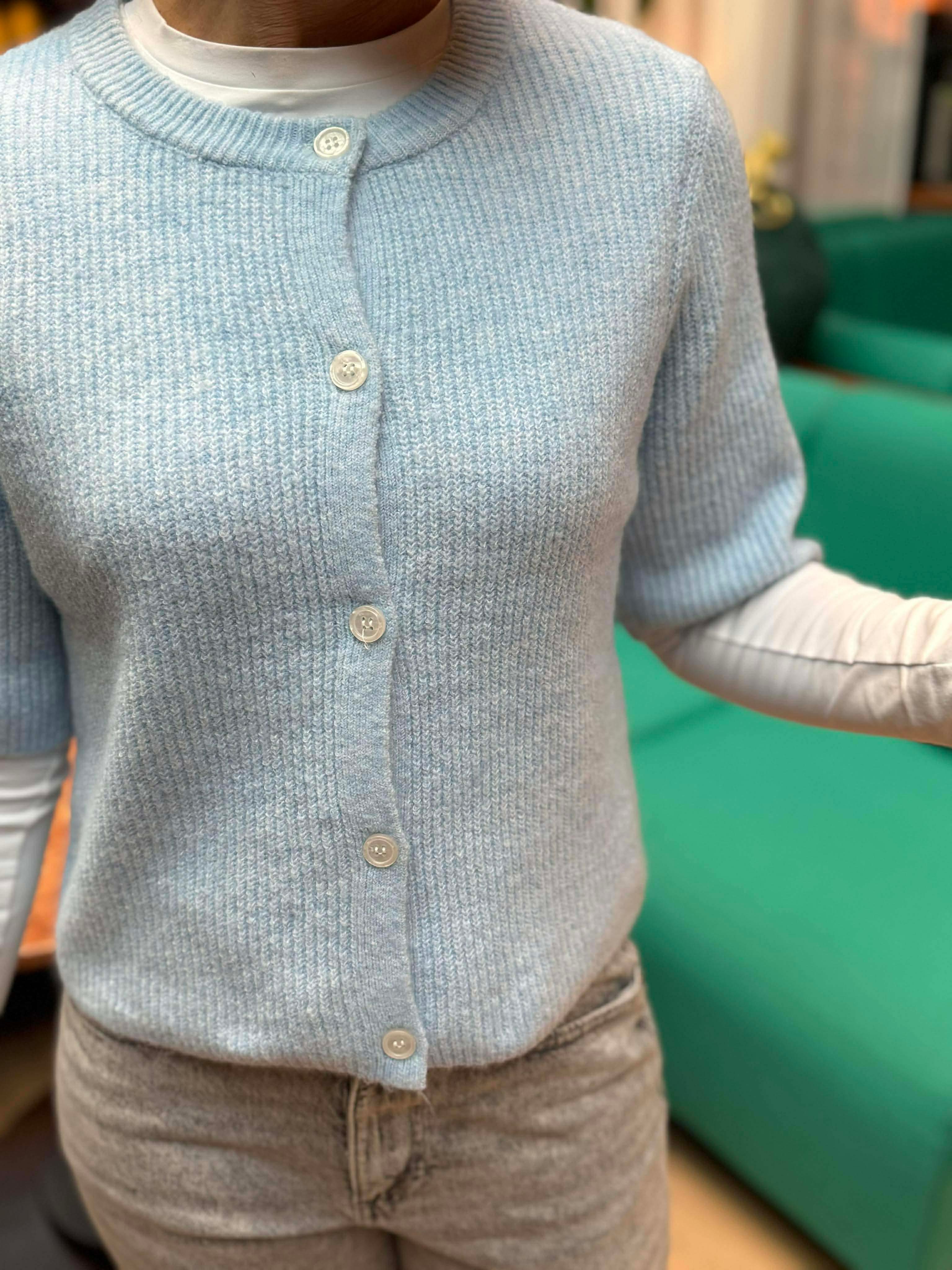 PCSILLY Knit Cardigan - Cashmere Blue